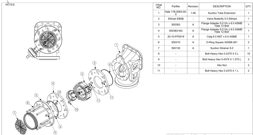 Adapter plates to install a 5" Elkhart® valve or 5" Akron® valve to a Hale®midship pump suction extension 1 2026 03 10 15 12 55